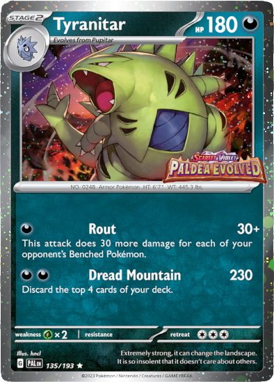 Tyranitar (135/193) (Paldea Evolved Stamped) [Miscellaneous Cards] 