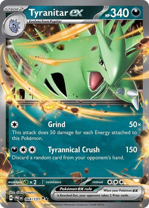 Tyranitar ex (064/131) [Scarlet & Violet: Prismatic Evolutions] 