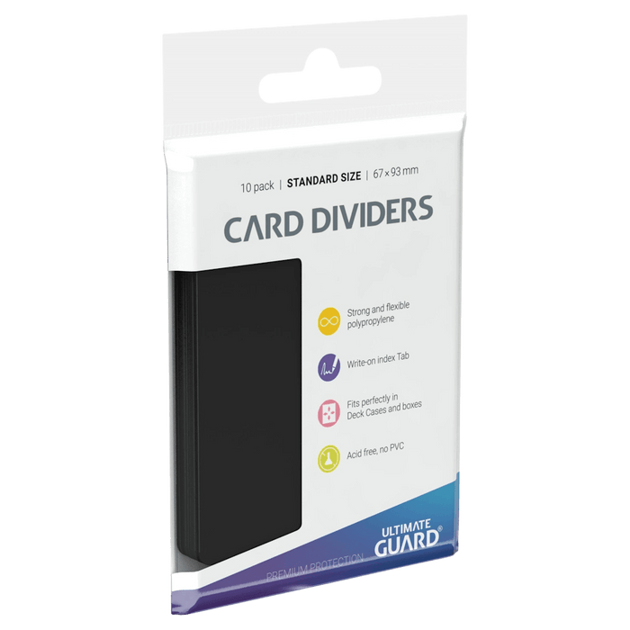 Ultimate Guard Card Dividers - Standard Size (10) Black 