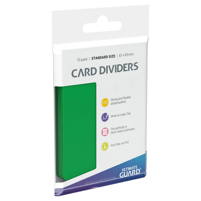 Ultimate Guard Card Dividers - Standard Size (10) Green 