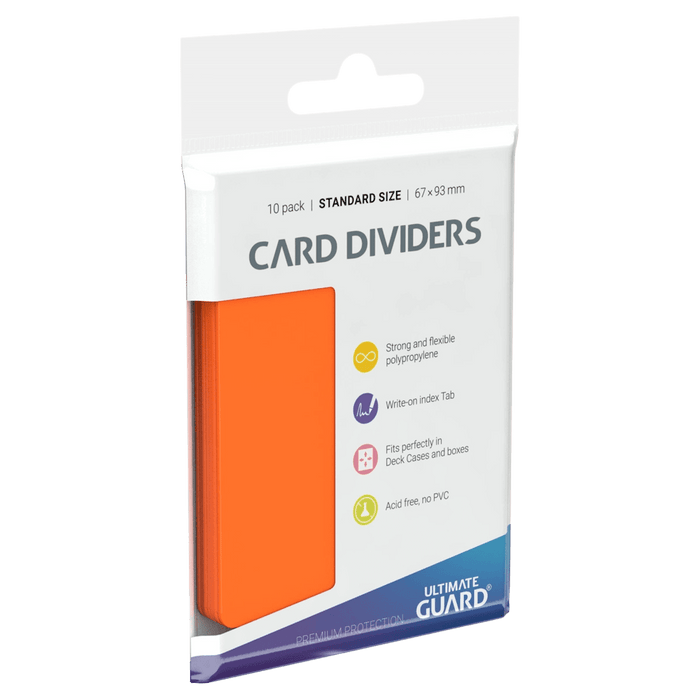 Ultimate Guard Card Dividers - Standard Size (10) Orange 