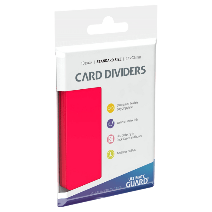 Ultimate Guard Card Dividers - Standard Size (10) Red 