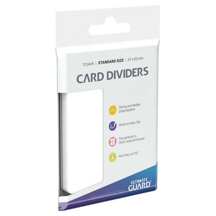 Ultimate Guard Card Dividers - Standard Size (10) White 