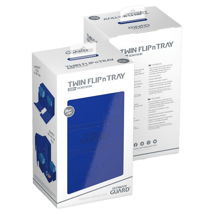 Ultimate Guard Twin Flip'n'Tray Xenoskin 200+: Blue