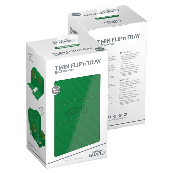 Ultimate Guard Twin Flip'n'Tray Xenoskin 200+: Green