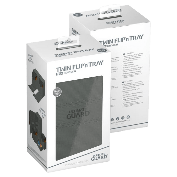 Ultimate Guard Twin Flip'n'Tray Xenoskin 200+: Grey