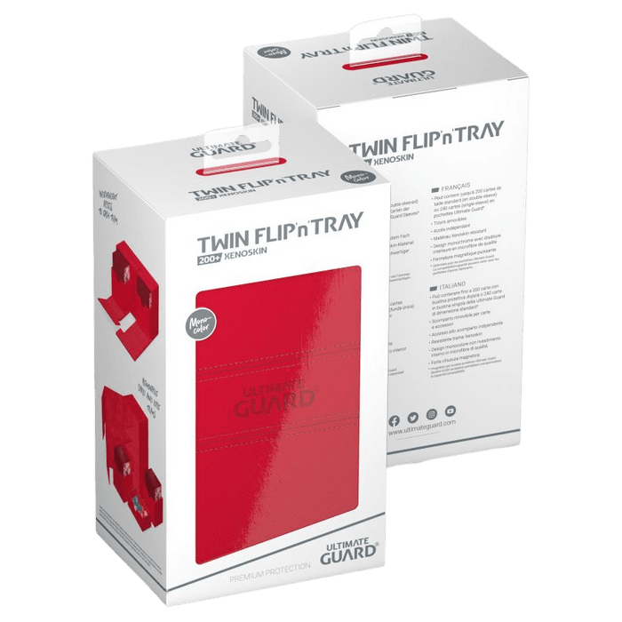 Ultimate Guard Twin Flip'n'Tray Xenoskin 200+: Red