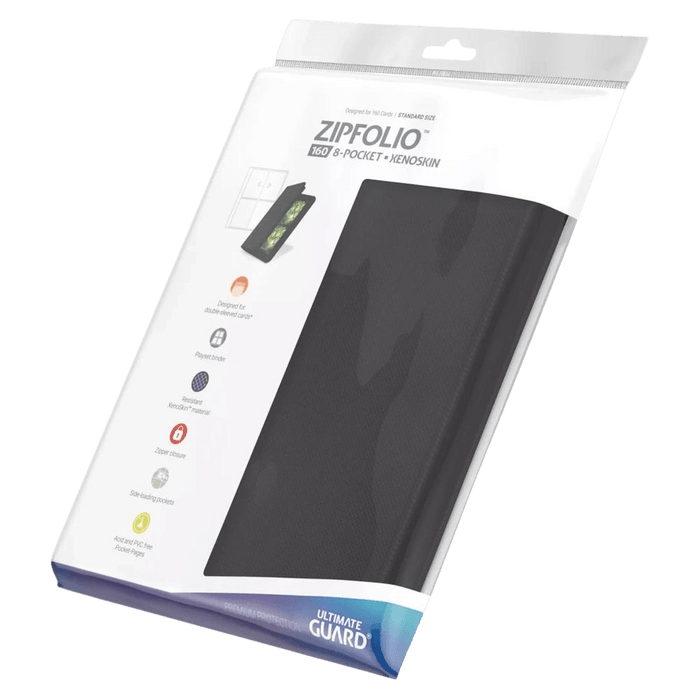 Ultimate Guard Zipfolio Xenoskin - 160 (8 Pocket) Black 