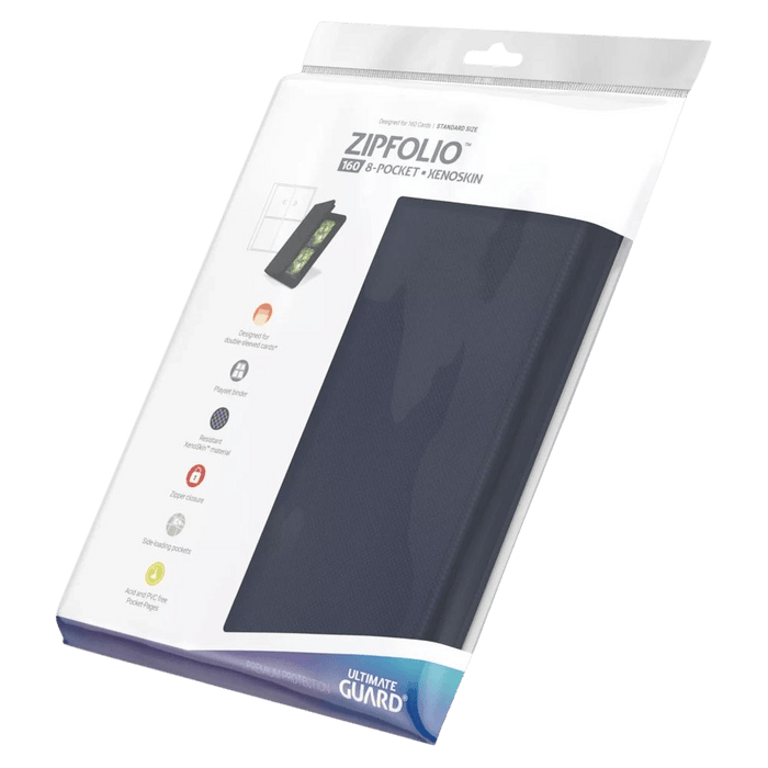 Ultimate Guard Zipfolio Xenoskin - 160 (8 Pocket) Dark Blue 