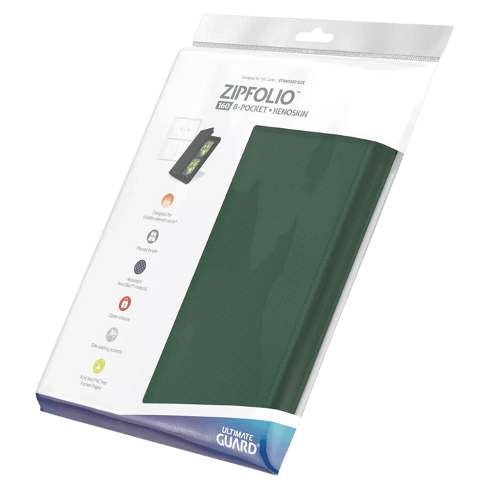 Ultimate Guard Zipfolio Xenoskin - 160 (8 Pocket) Green 