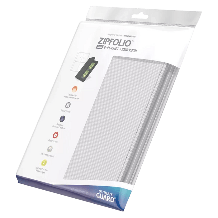 Ultimate Guard Zipfolio Xenoskin - 160 (8 Pocket) White 