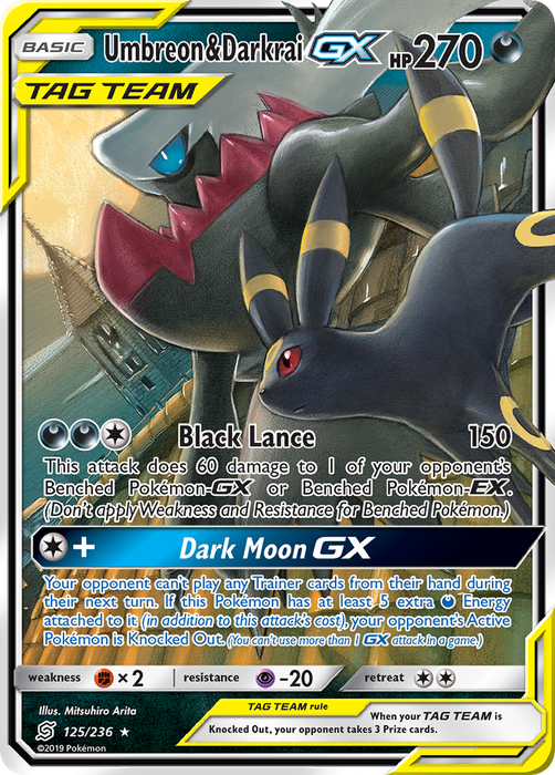 Umbreon & Darkrai GX (125/236) [Sun & Moon: Unified Minds] 