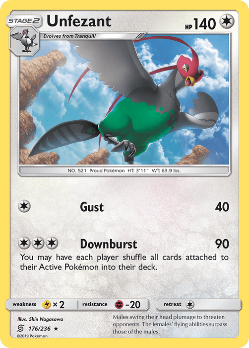 Unfezant (176/236) [Sun & Moon: Unified Minds] 
