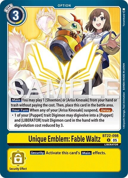 Unique Emblem: Fable Waltz (BT22-098 U) 