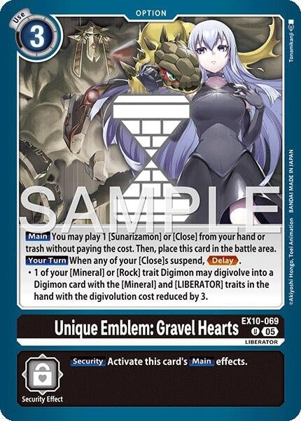 Unique Emblem: Gravel Hearts (EX10-069 U) 