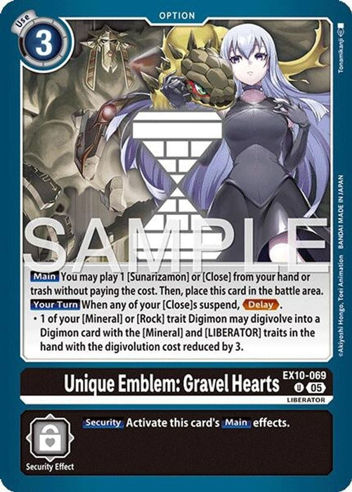 Unique Emblem: Gravel Hearts (#EX10-069 U) (Sinister Order) Near Mint 