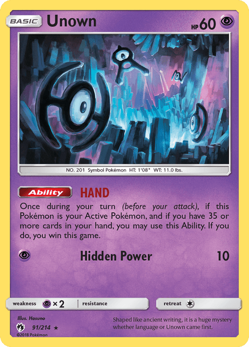Unown (91) [SM - Lost Thunder] 