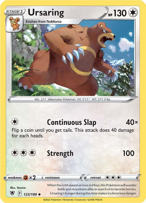 Ursaring (123/189) [Sword & Shield: Astral Radiance] 
