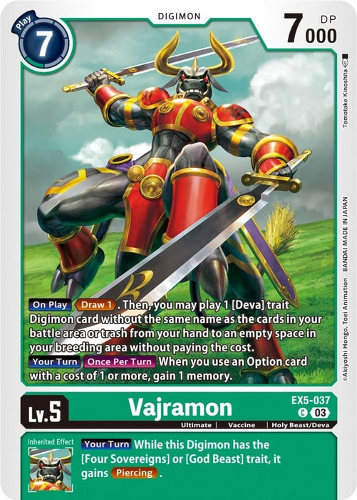 Vajramon (#EX5-037 C) (Animal Colosseum) Near Mint 
