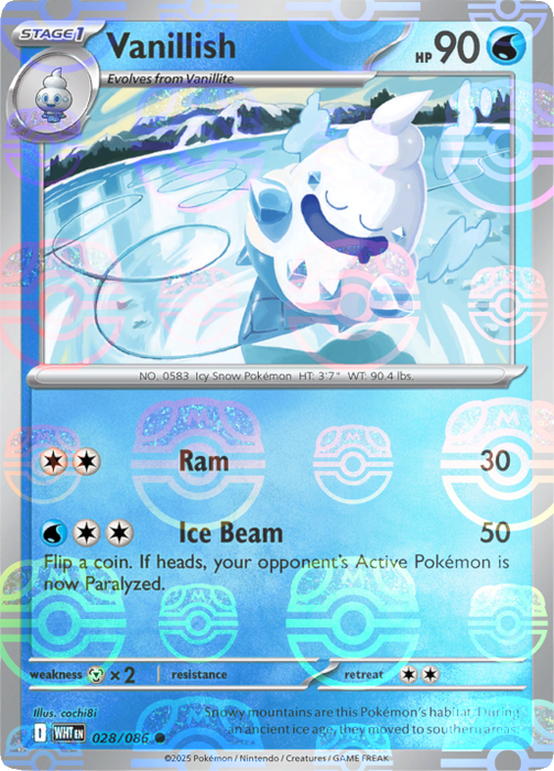 Vanillish (028/086) (Master Ball Pattern) [Scarlet & Violet: White Flare] 