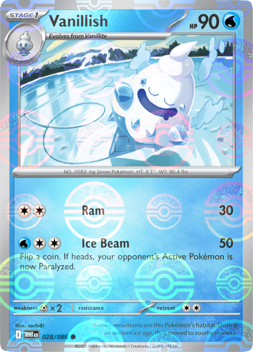 Vanillish (028/086) (Poke Ball Pattern) [Scarlet & Violet: White Flare] 