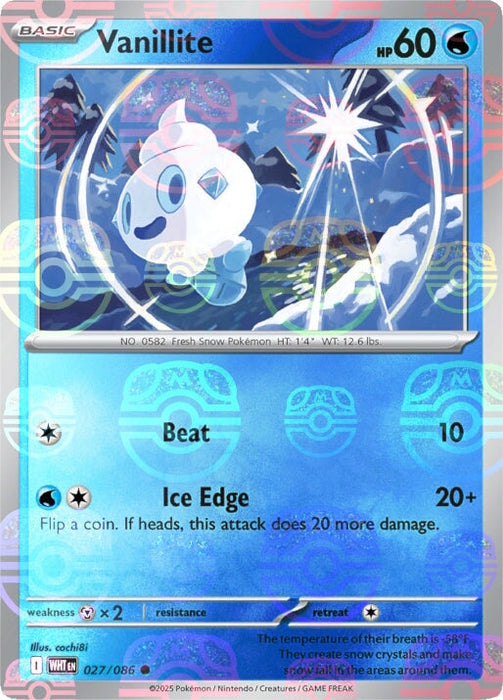 Vanillite (027/086) (Master Ball Pattern) [Scarlet & Violet: White Flare] 