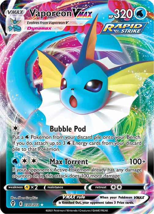 Vaporeon VMAX (030/203) [Sword & Shield: Evolving Skies] 