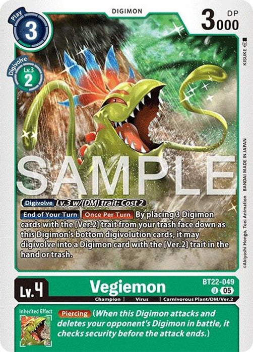 Vegiemon (#BT22-049 U) (Cyber Eden) Near Mint 