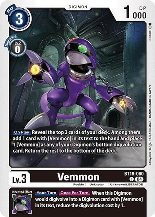 Vemmon (#BT18-060 C) (Release Special Booster 2.0) Near Mint 
