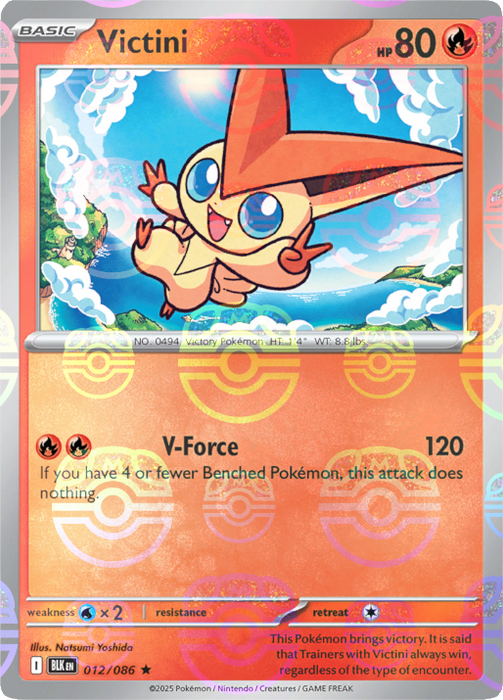 Victini (012/086) (Master Ball Pattern) [Scarlet & Violet: Black Bolt] 