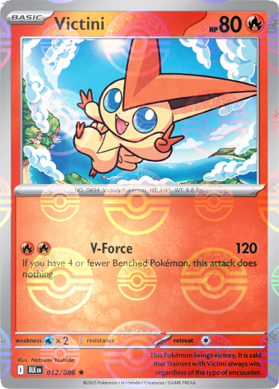 Victini (012/086) (Poke Ball Pattern) [Scarlet & Violet: Black Bolt] 