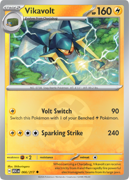 Vikavolt (Quick Ball) (066/217) [Mega Evolution: Ascended Heroes]