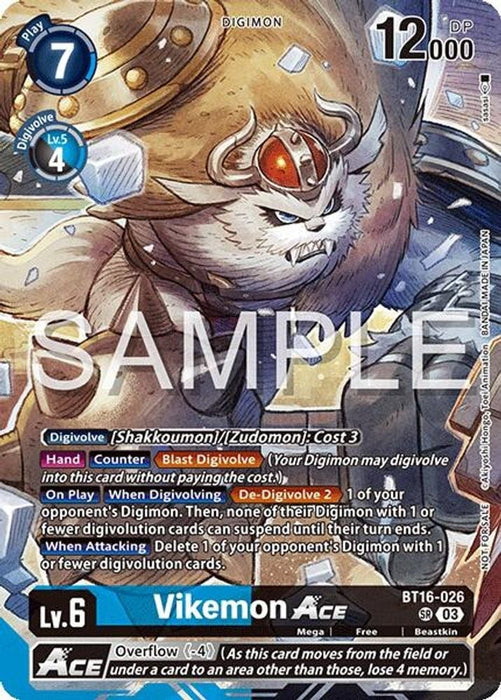 Vikemon ACE (Cyber Eden Release Event Participant) (#BT16-026 SR) (Cyber Eden) Near Mint 