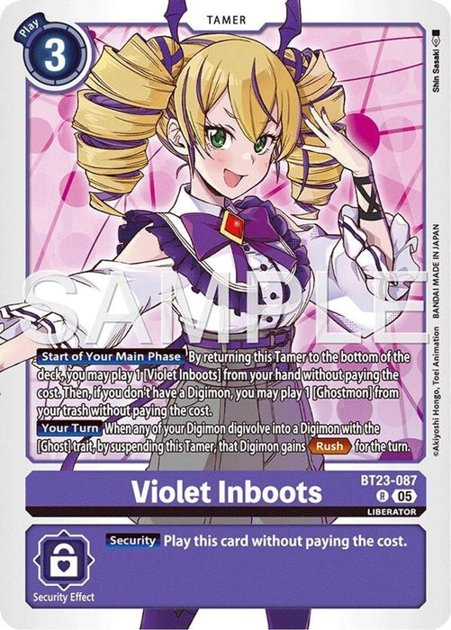 Violet Inboots (#BT23-087 R) (Hackers' Slumber) Near Mint Foil 