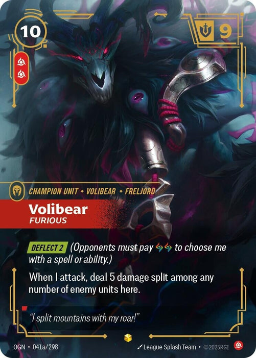 Volibear - Furious (Alternate Art) (041a/298) 
