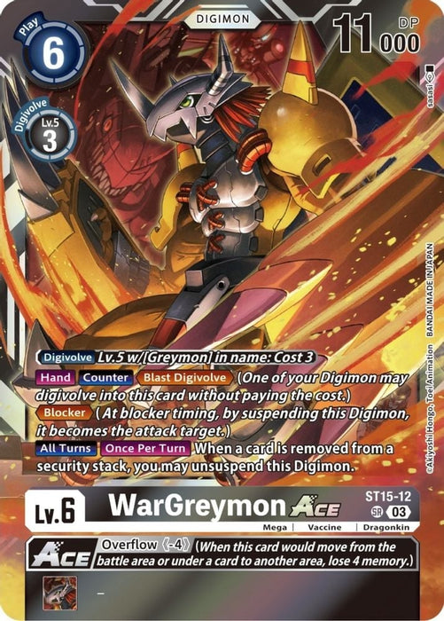 WarGreymon ACE (Box Topper) (#ST15-12) (Versus Royal Knights) Near Mint Foil 