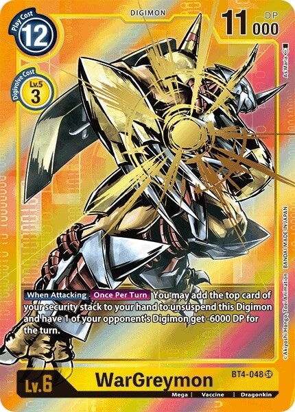 WarGreymon (Alternate Art) (BT4-048 SR) 