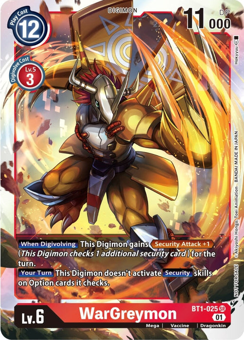 WarGreymon (ST-11 Special Entry Pack) (BT1-025 SR) 