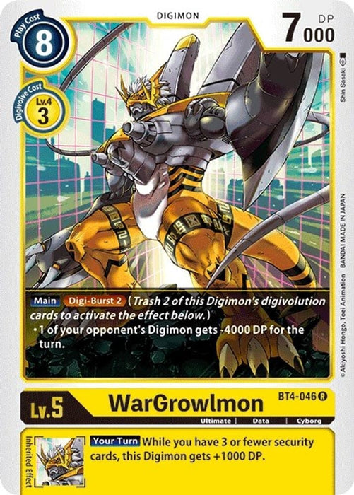 WarGrowlmon (#BT4-046 R) (Great Legend) Near Mint 