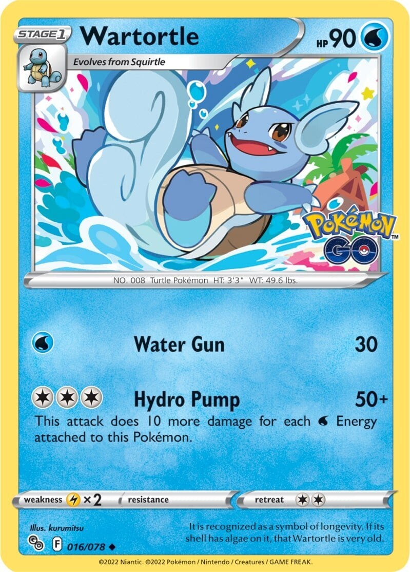 Wartortle (016/078) [Pokemon GO] — Manta Trading