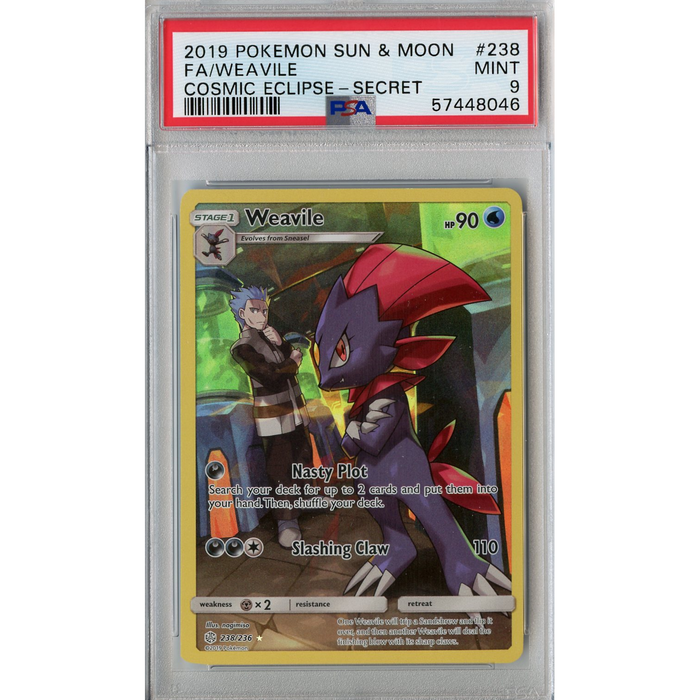Weavile (238/236) - Full Art - Cosmic Eclipse [PSA 9] 