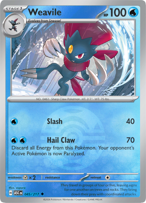 Weavile (Dusk Ball) (045/217) [Mega Evolution: Ascended Heroes]
