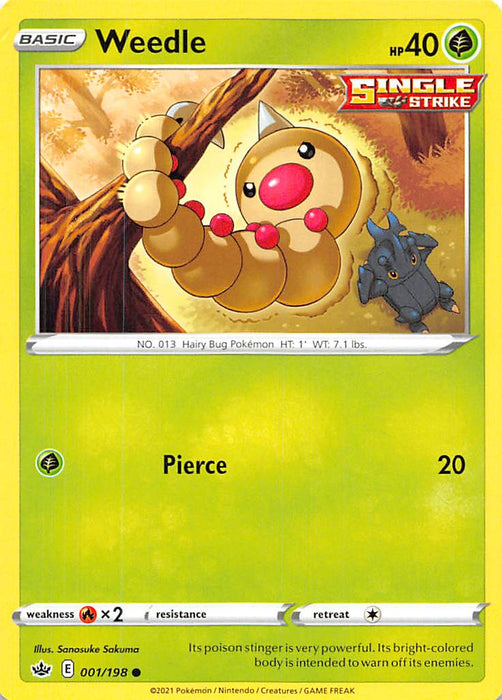 Weedle (001/198) [Sword & Shield: Chilling Reign] 
