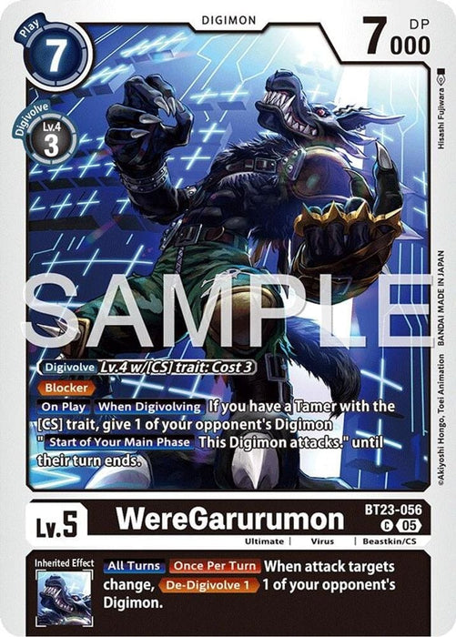 WereGarurumon (#BT23-056 C) (Hackers' Slumber) Near Mint 