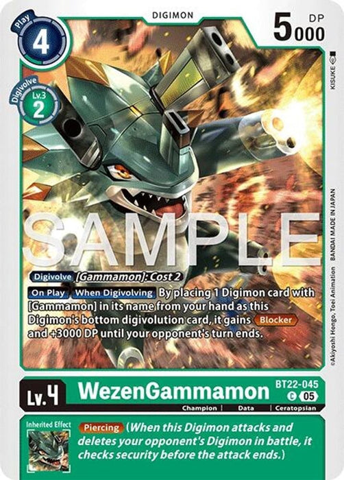 WezenGammamon (#BT22-045 C) (Cyber Eden) Near Mint 