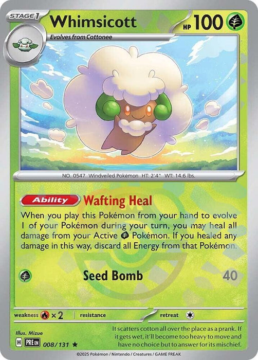 Whimsicott (008/131) (Master Ball Pattern) [Scarlet & Violet: Prismatic Evolutions] 