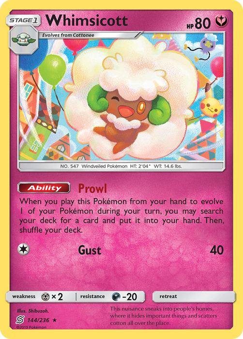Whimsicott (144/236) [Sun & Moon: Unified Minds] 