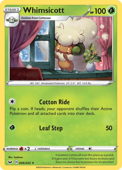 Whimsicott [SWSH01: Sword & Shield Base Set] 