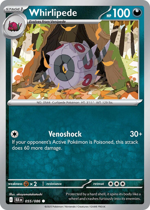 Whirlipede (055/086) [Scarlet & Violet: Black Bolt] 