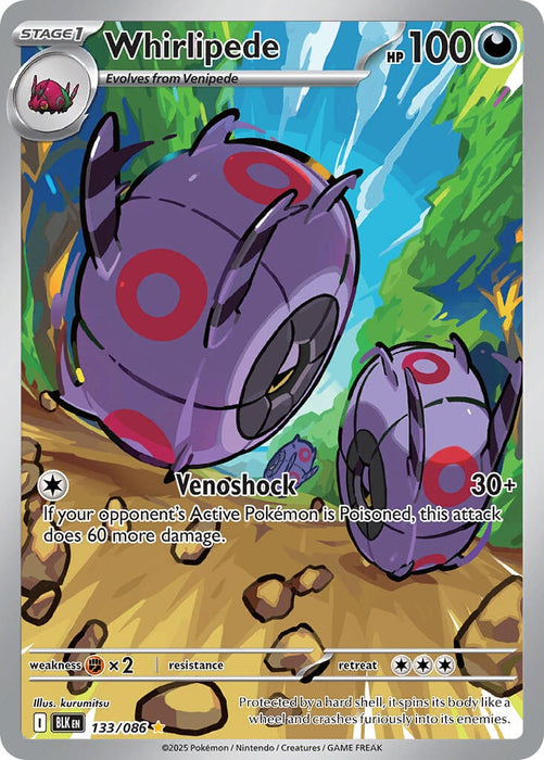 Whirlipede (133/086) [Scarlet & Violet: Black Bolt] 